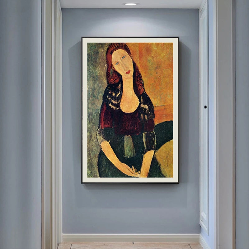 Abstract Modigliani Canvas Painting Print  Matisse Picasso