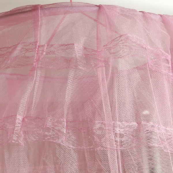 Elegant Round Lace Bed Canopy Netting 24x98x335in