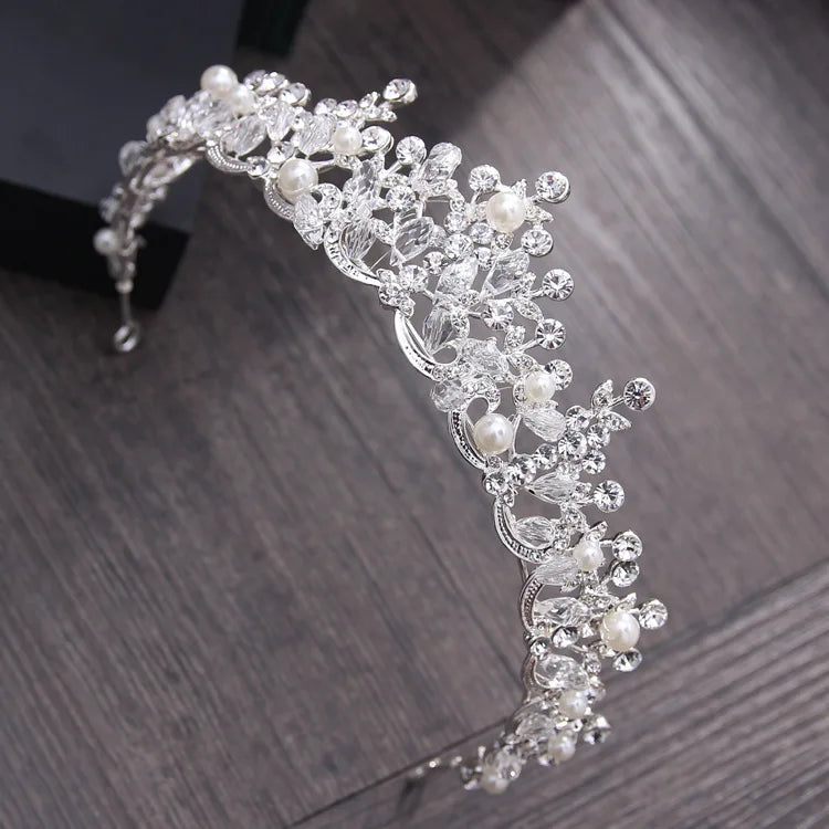 Luxury Elegant Crystal Pearl Tiaras