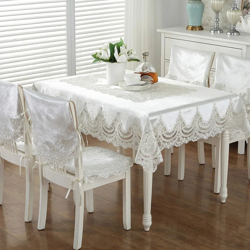 Europe Style Luxury Comfort Tablecloth Lace Edge