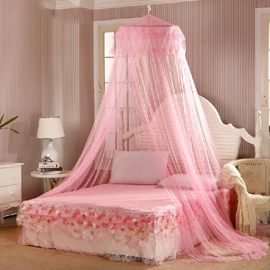 Elegant Round Lace Bed Canopy Netting 24x98x335in