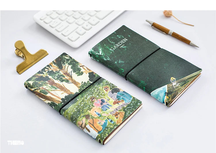 Travel Journal Artistic forest leather Diary Vintage Traveler's Notebook 64 Sheets