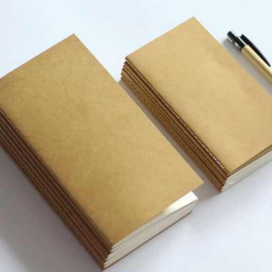 Standard/Pocket Kraft Paper Notebook Blank Notepad Diary Journal Refill