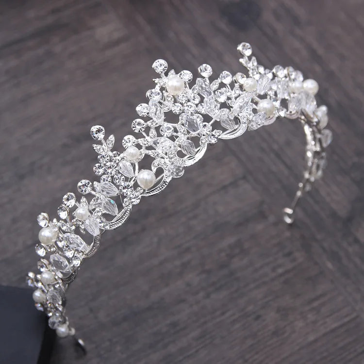 Luxury Elegant Crystal Pearl Tiaras