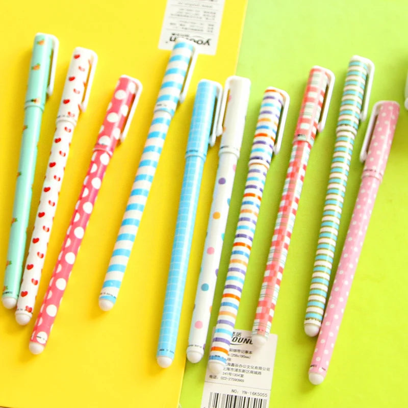 10 pcs/pack Color gel pen Animal, Starry, Sweet floral Pens 0.38mm ballpoint