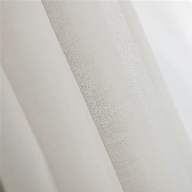 Soft White Voile Sheer Tulle Curtain Panel