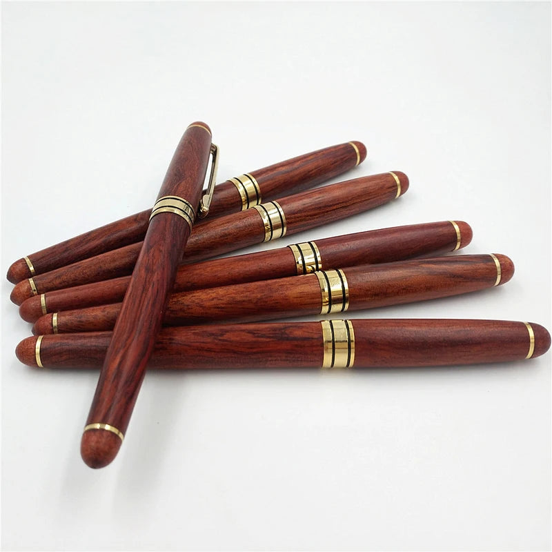 Luxury Flower Pear Mahogany Fountain Pen