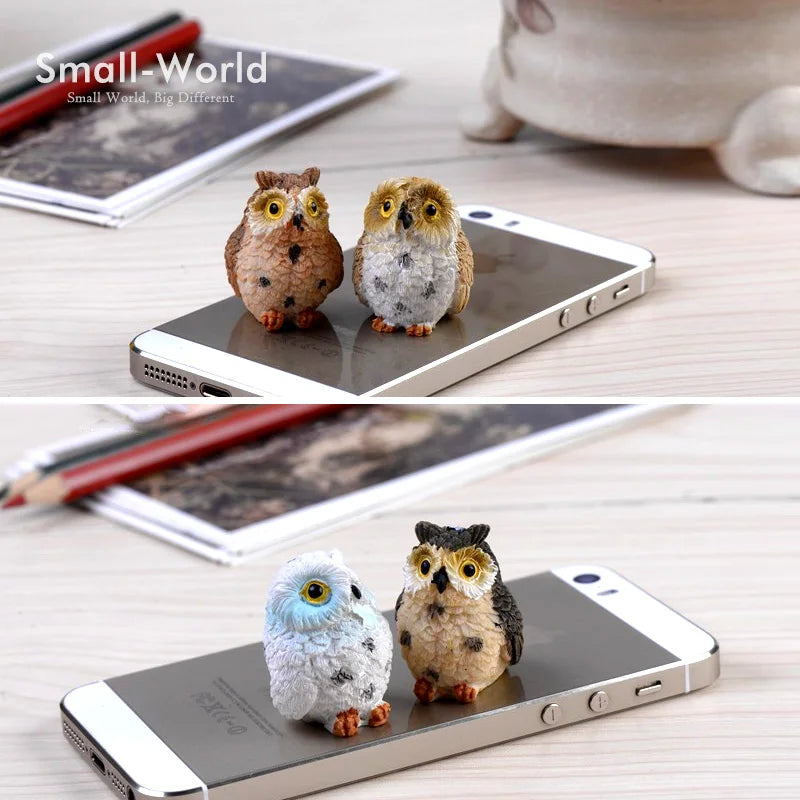 Owl Figurine Miniature statue resin craft