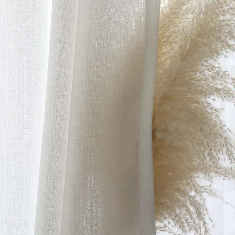 Modern White Thick Tulle Curtains