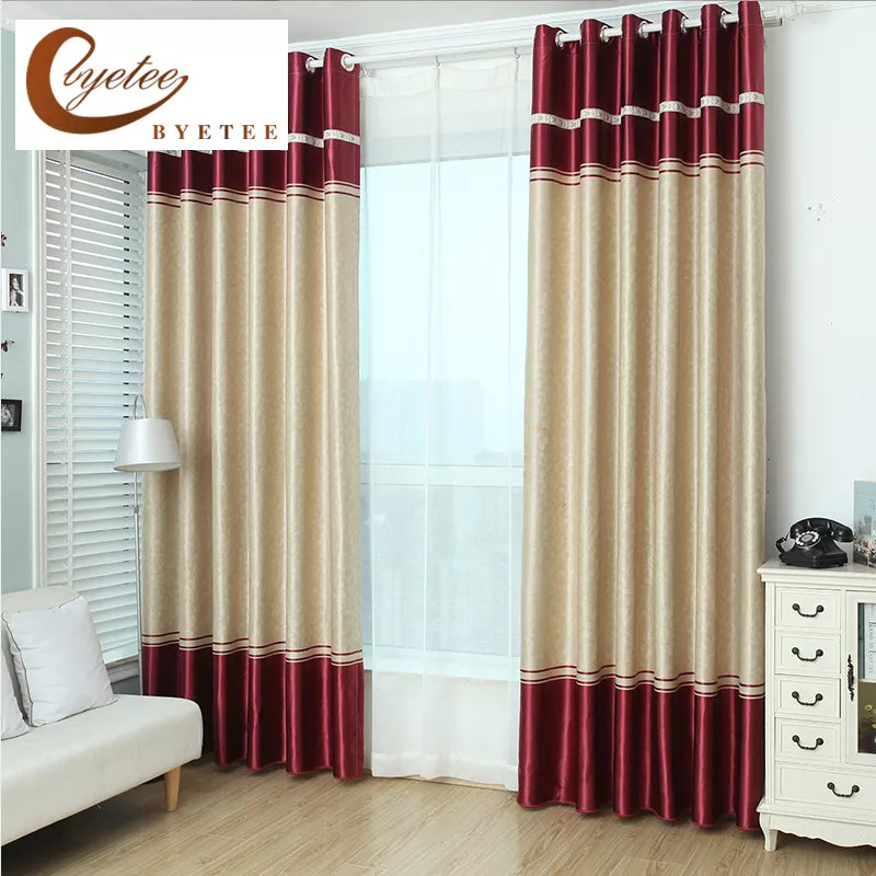 Modern Burgundy Blackout Curtains