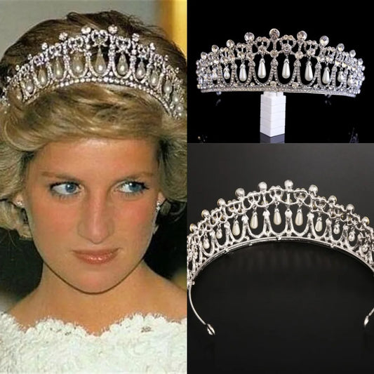 Vintage Silver Color Queen Princess Diana Crown