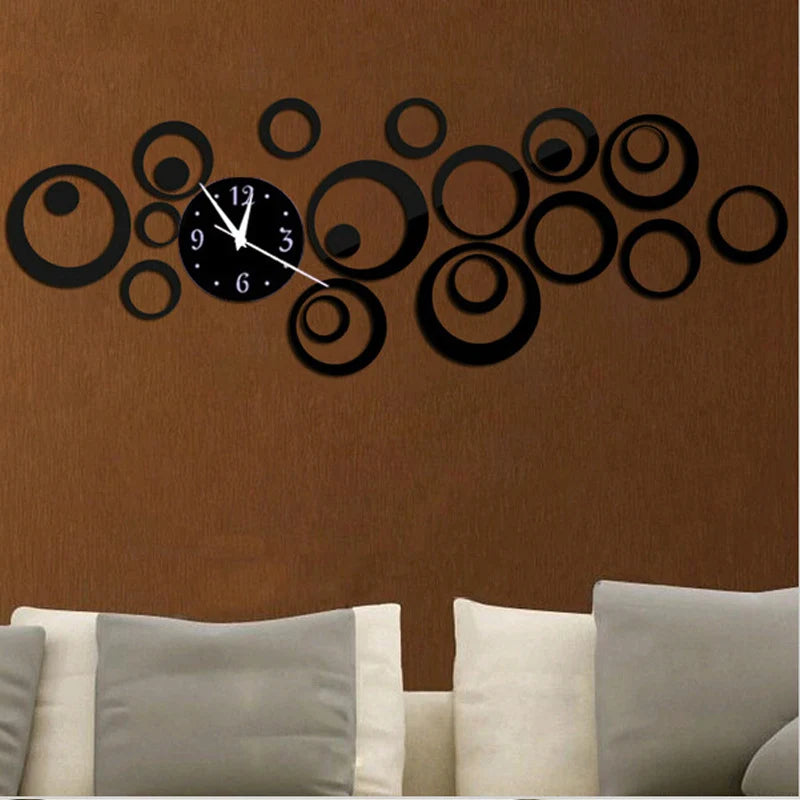 Quartz Wall Clock Wall DIY Acrylic Mirror Stickers