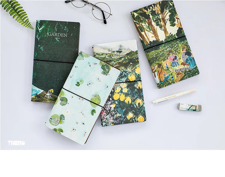 Travel Journal Artistic forest leather Diary Vintage Traveler's Notebook 64 Sheets