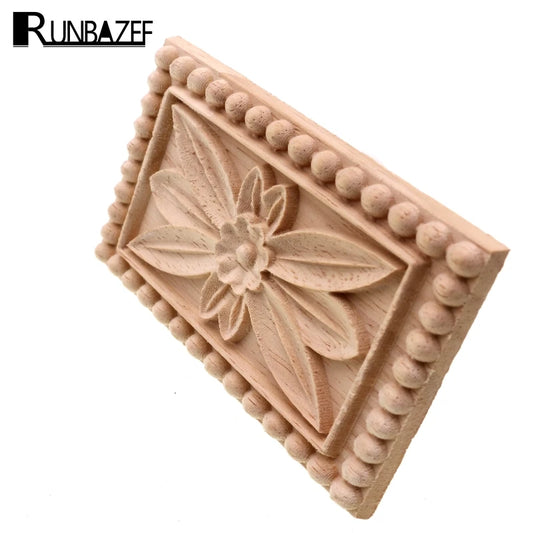 Wood Applique Floral Decoration