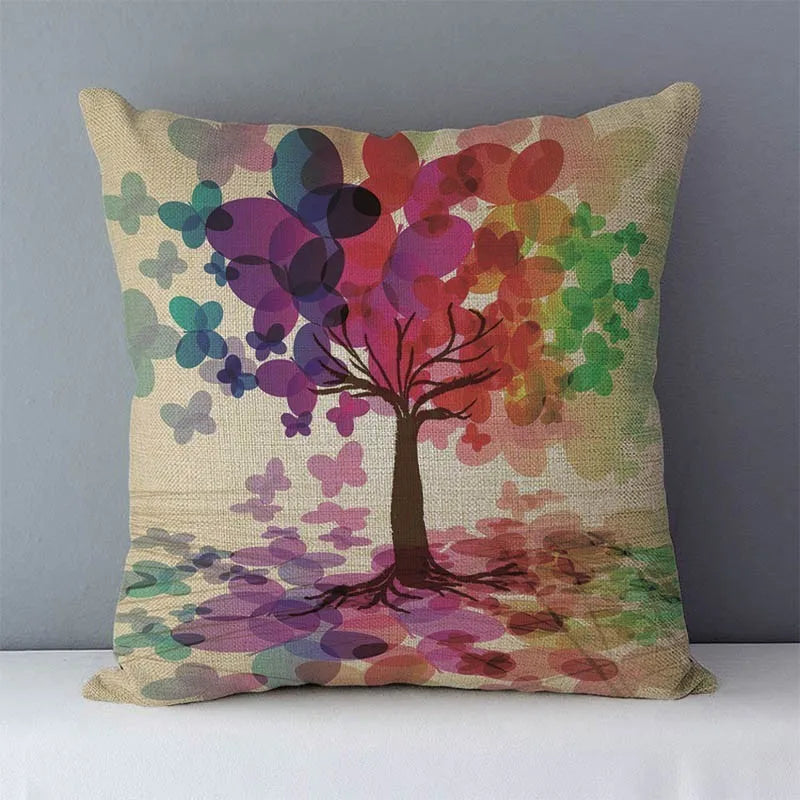 Plants, Trees Pillow Cover 18x18"