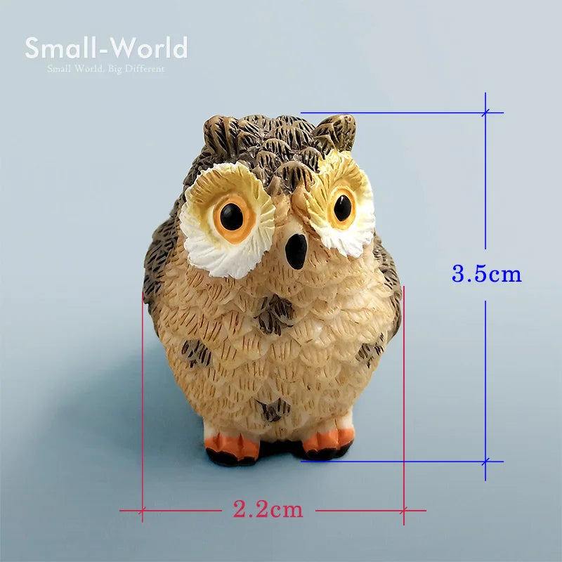 Owl Figurine Miniature statue resin craft