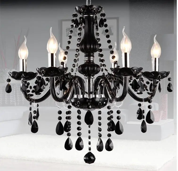 Luxury Black Crystal Chandelier Lighting 18/15/10/8/6 Arms