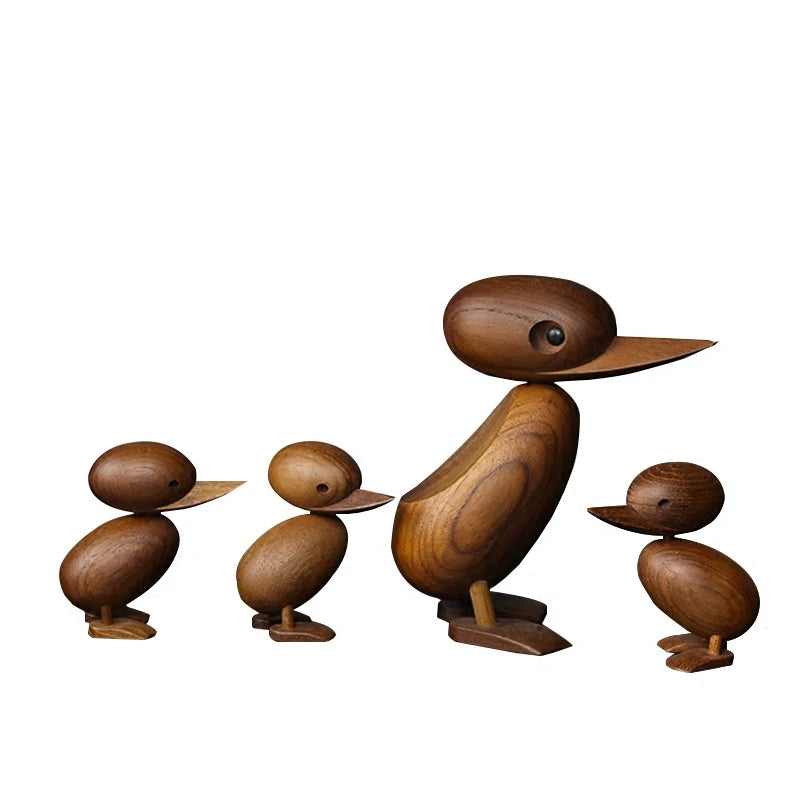 Nordic Designs Duck Mom Baby Wood Figurines