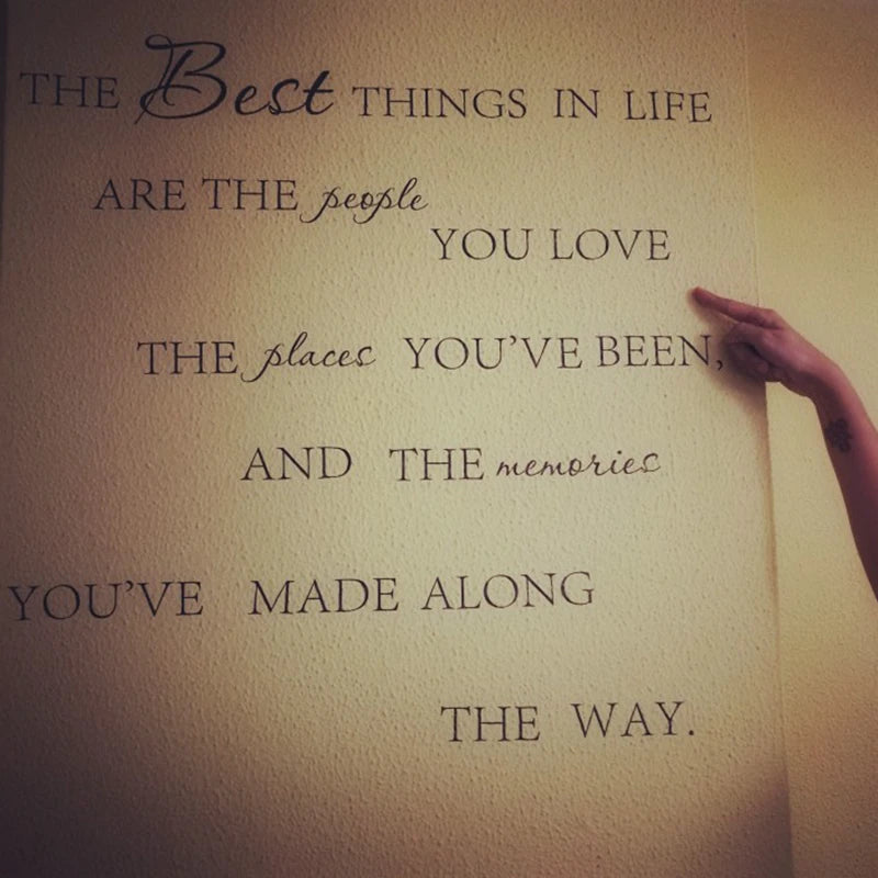 The Best Things In Life Vinyl Wall Decals