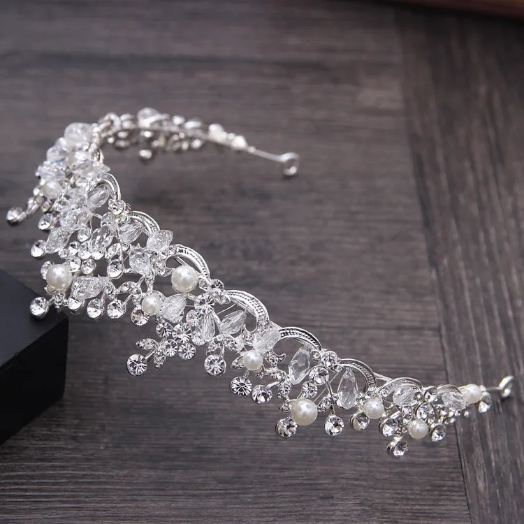 Luxury Elegant Crystal Pearl Tiaras