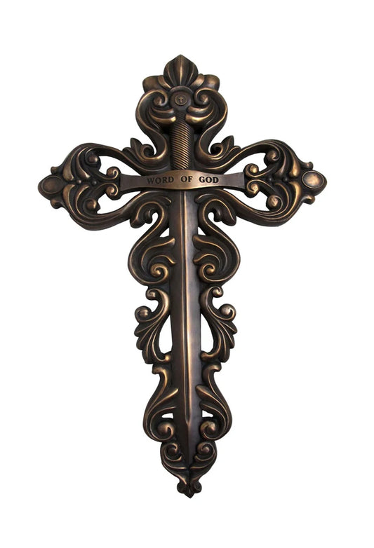 Resin Cross Wall Decor (9.5 x 15in x .4in)