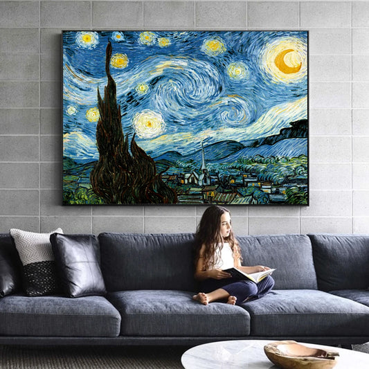 Van Gogh Starry Night Print On Canvas