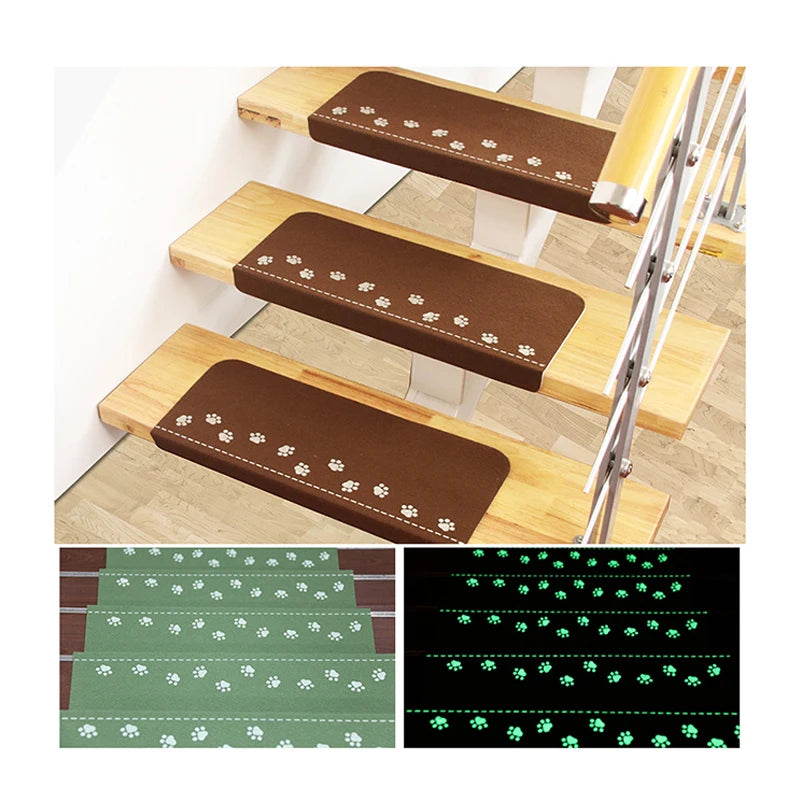 Bear's Footprint Non-Slip Luminous Staircase Pads