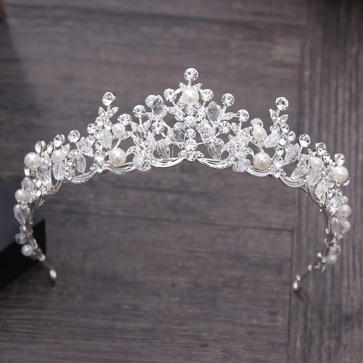 Luxury Elegant Crystal Pearl Tiaras