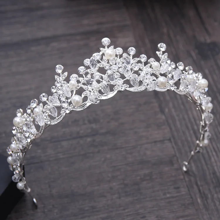 Luxury Elegant Crystal Pearl Tiaras