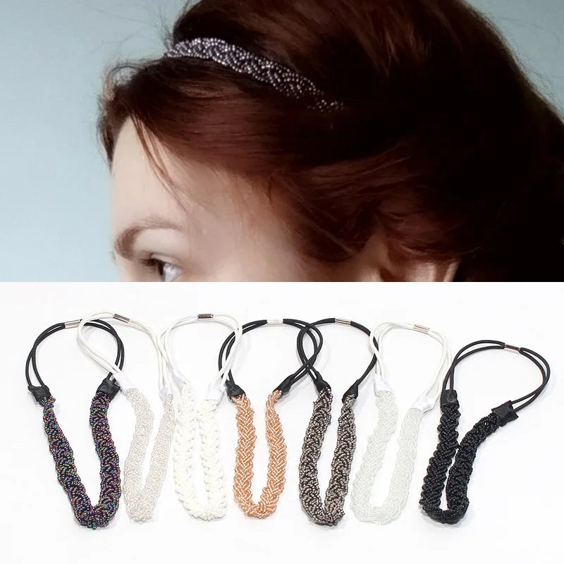 Beaded Boho Queen Shiny Crystal  Hair Accessories