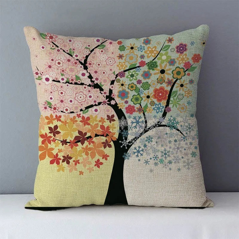 Plants, Trees Pillow Cover 18x18"