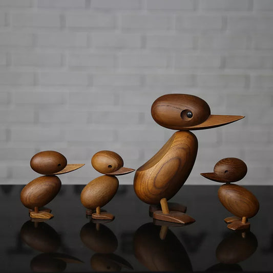 Nordic Designs Duck Mom Baby Wood Figurines