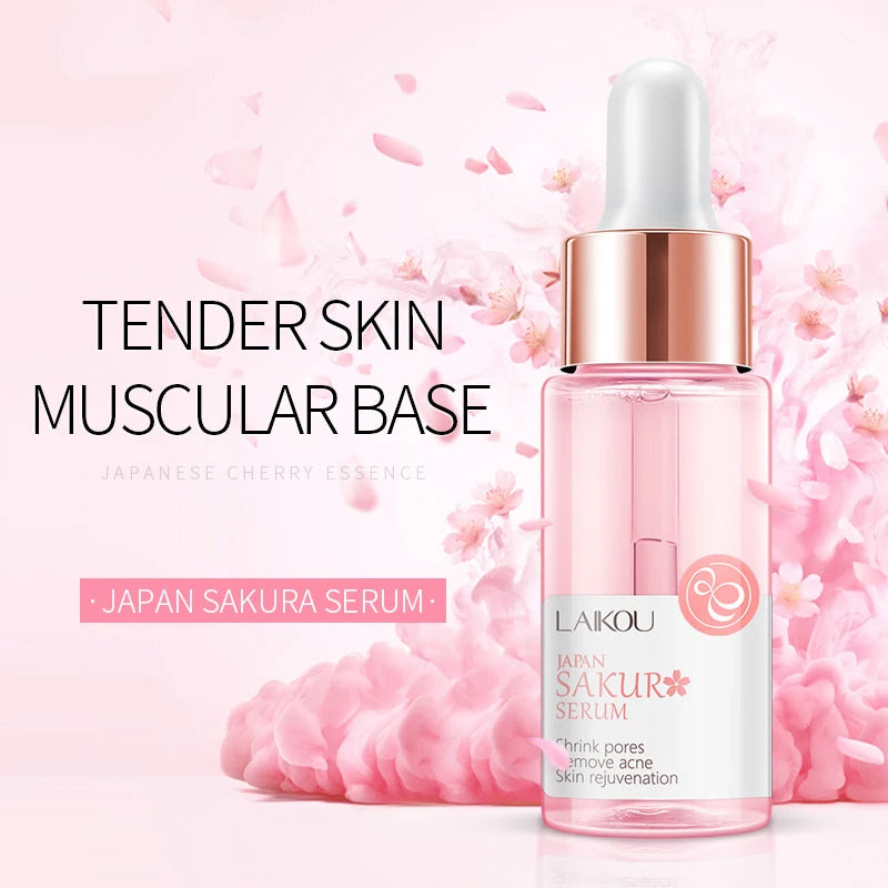 Cherry Blossom Essence Moisturizing Collagen Eye Cream, Face Serum, & Facial Cleanser