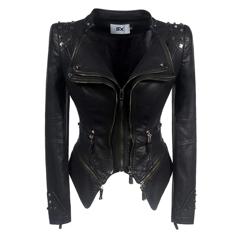 Vegan Leather Biker Jacket