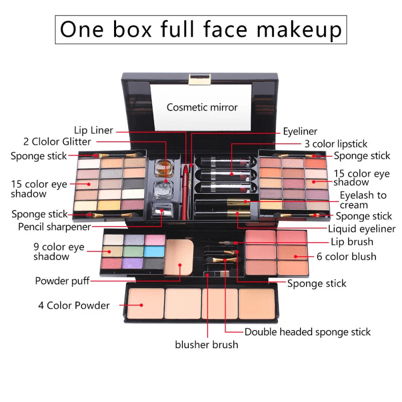 All-in-one Professional Makeup Set Multi-function Cosmetic Box