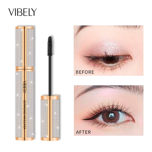 Diamond 4D Silk Fiber Eyelash Lengthening Mascara Waterproof Black