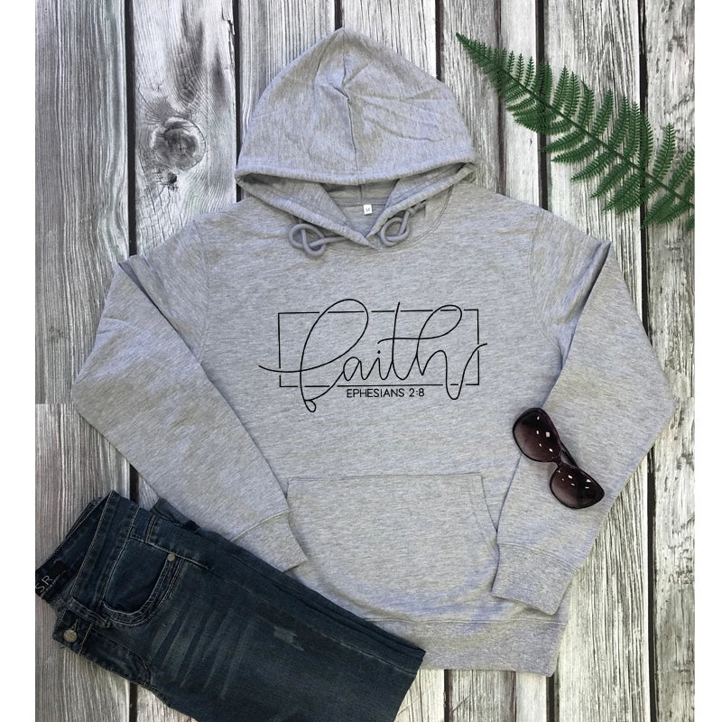 Faith Ephesians 2:8 Christian Hoodies