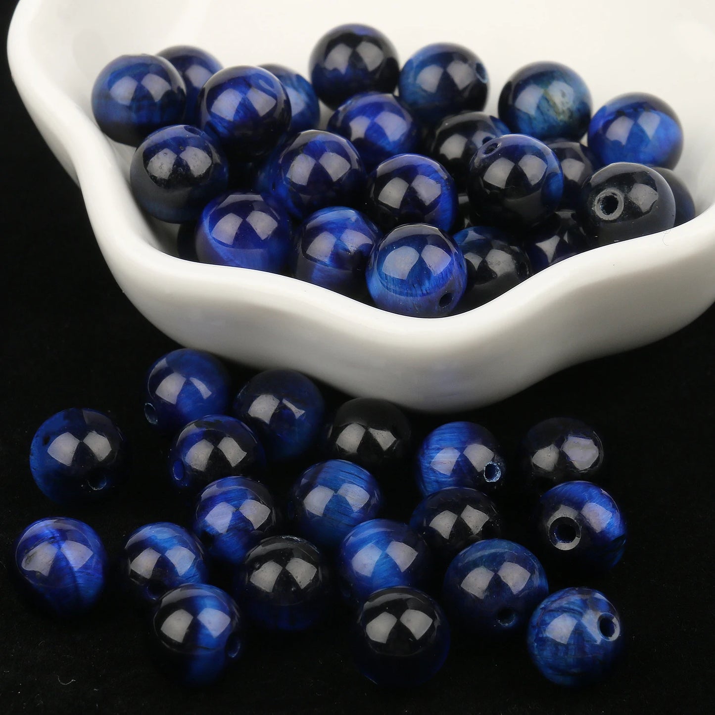 Blue Tiger Eye Natural Stone Beads 4mm-12mm