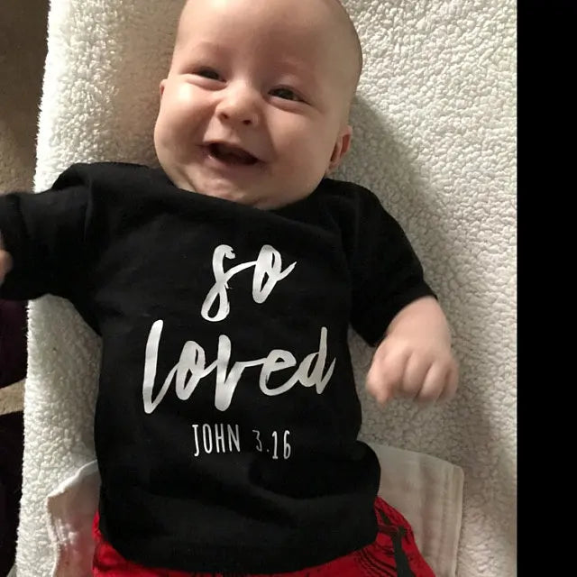 So Loved Graphic Christian Shirt for Kid