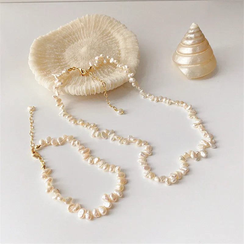 Natural Freshwater Pearl Necklace, Bracelet