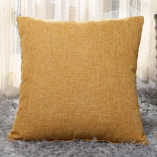 Solid Linen Pillow Cover