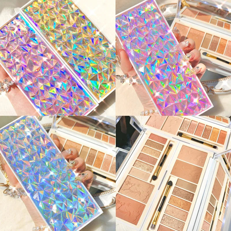 Starry Diamond 8 Colors Eyeshadow Palette With LED Light