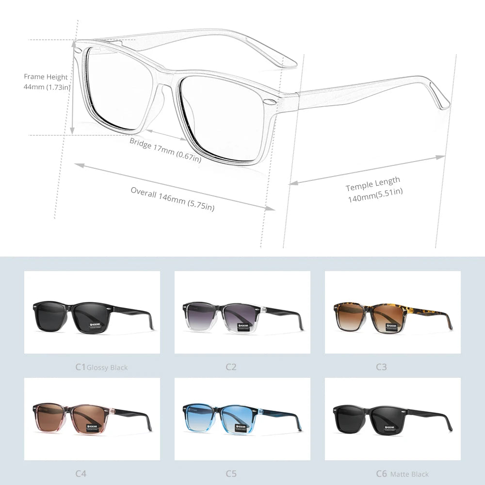 Square Polarized Sunglasses