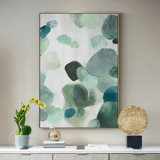 Modern Abstract Green Marble Texture Background Print Canvas