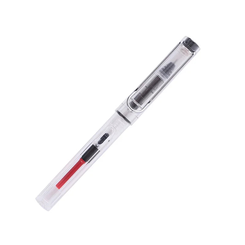 Fountain Pen-type Transparent Ballpoint Pen 0.4/0.5mm Roller Ball