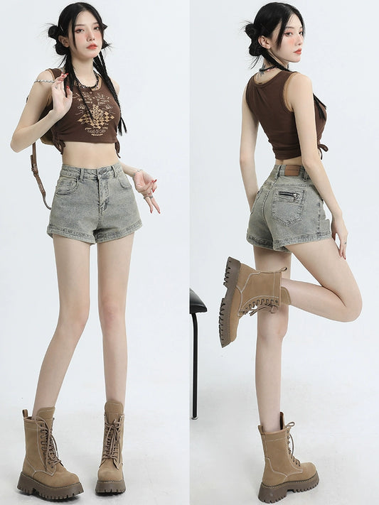 High Waist Short Denim Shorts