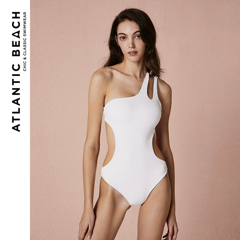 French Style Retro One-Piece Sexy Backless Slimming Swimsuit