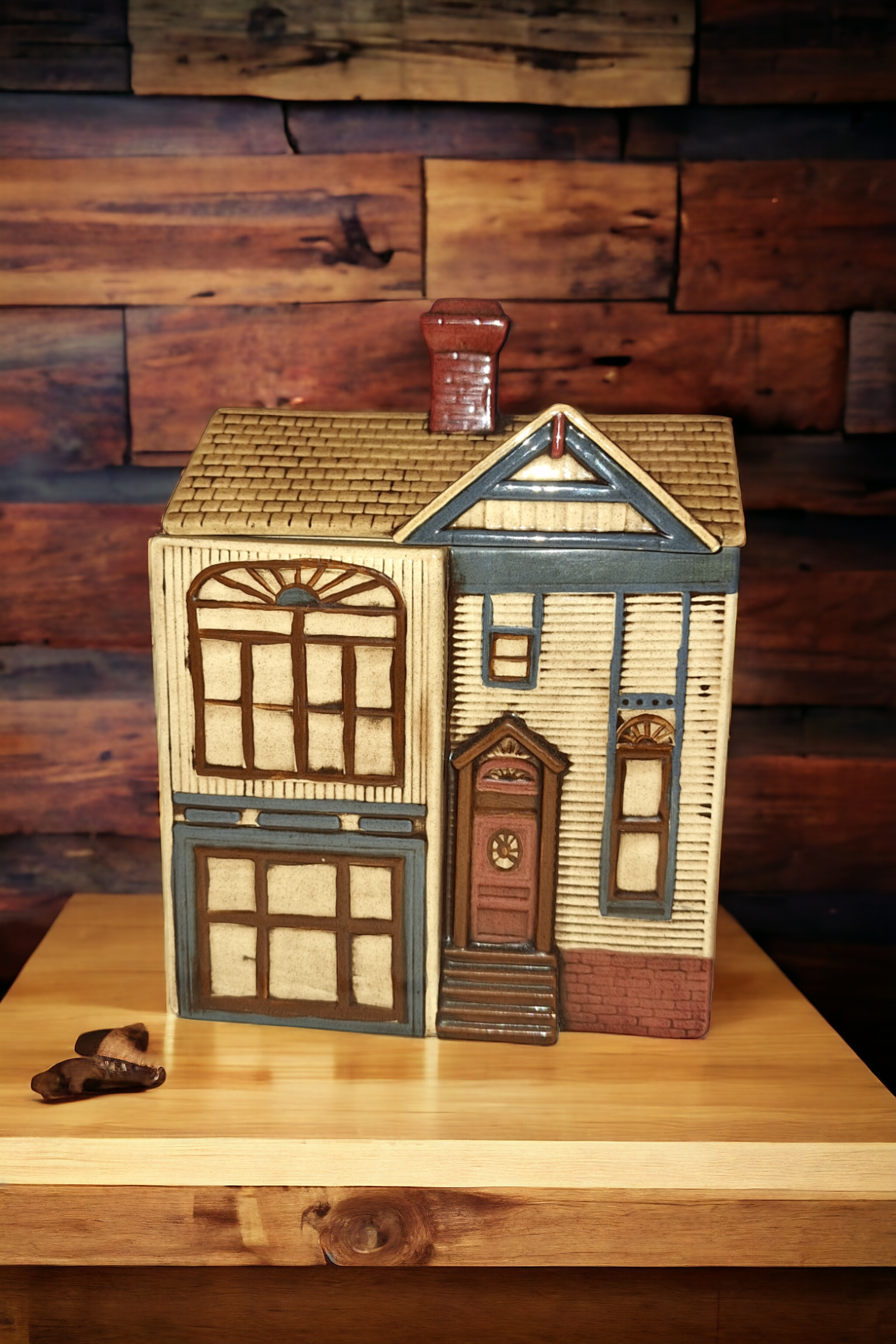 Vintage Duncan Ceramic Victorian House Cookie Jar