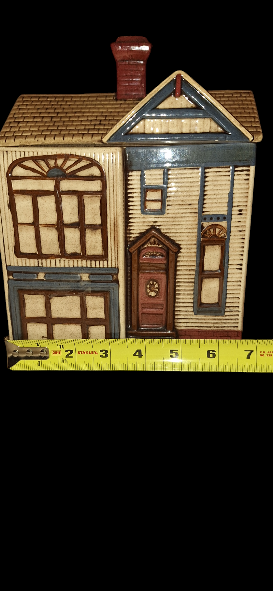 Vintage Duncan Ceramic Victorian House Cookie Jar