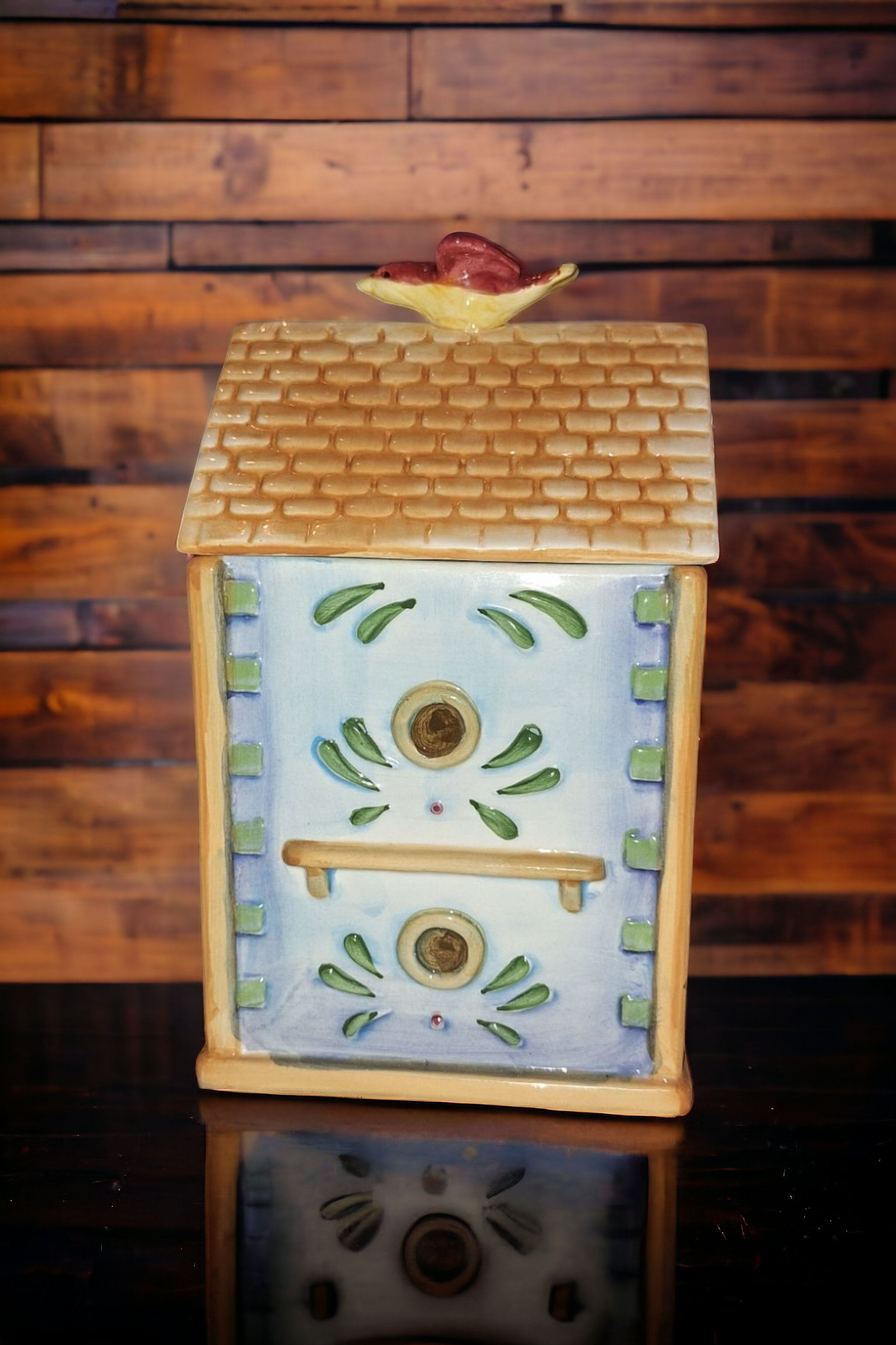 Ceramic Birdhouse Cookie Jar